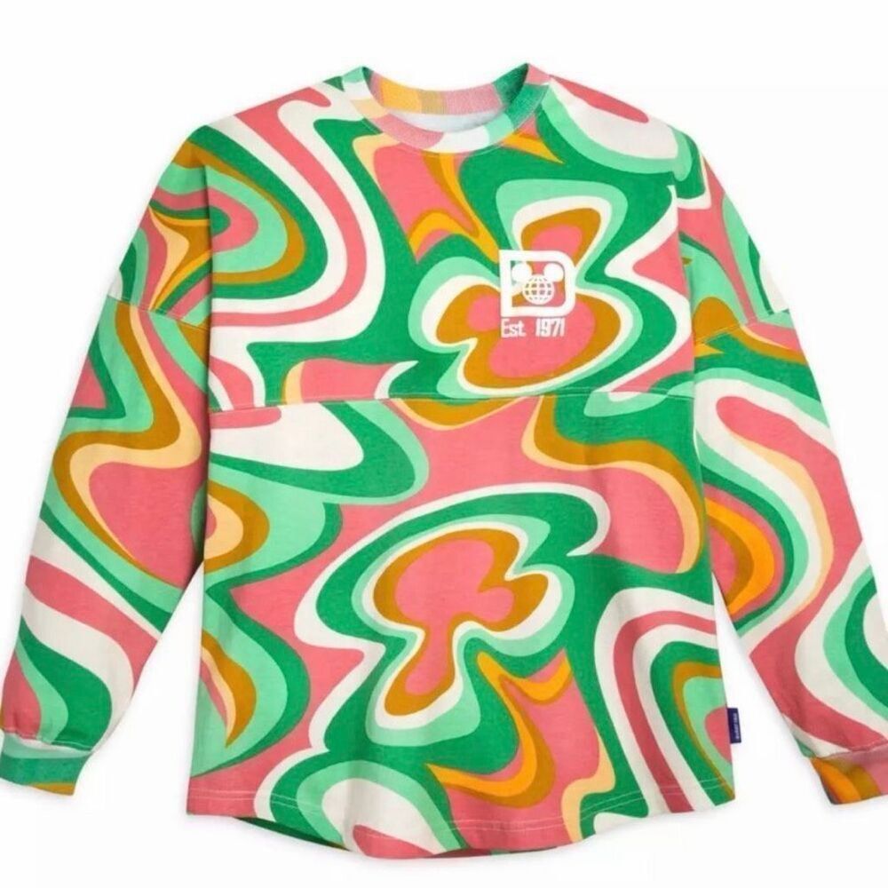 NEW WDW SWIRL Spirit Jersey & Ears Set Adult Walt Disney World XS AOP 4 Spring - Picture 10 of 15